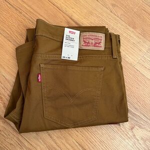 NWT golden brown Levi’s 710 super skinny men’s pants 33x30